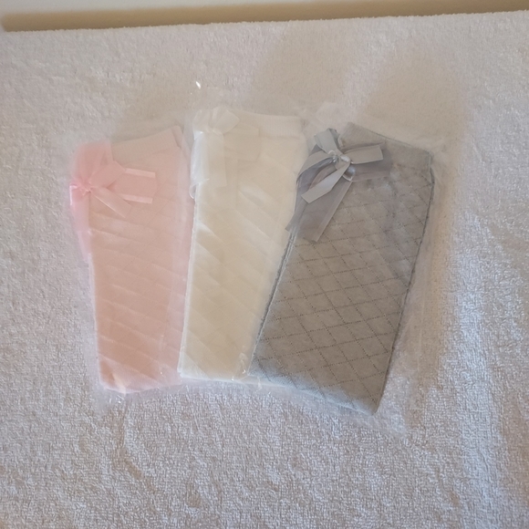 Toptim 3 Pairs Girls, Kids Over Knee Stockings Nwot Pink, White, Grey - Picture 2 of 8
